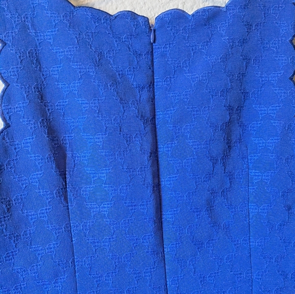 RSVP By Talbots Blue Sheath Midi Jacquard Dress for Cocktail Events Sz. 8 M - Picture 6 of 11